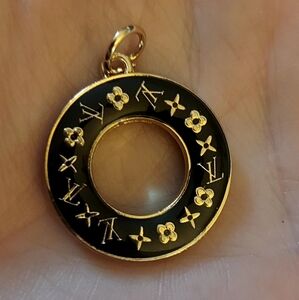 Louis Vuitton Black and Gold Pendant